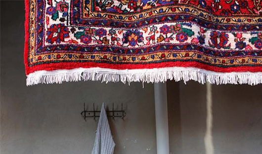 خشک کردن قالی در قالیشویی مشهد
